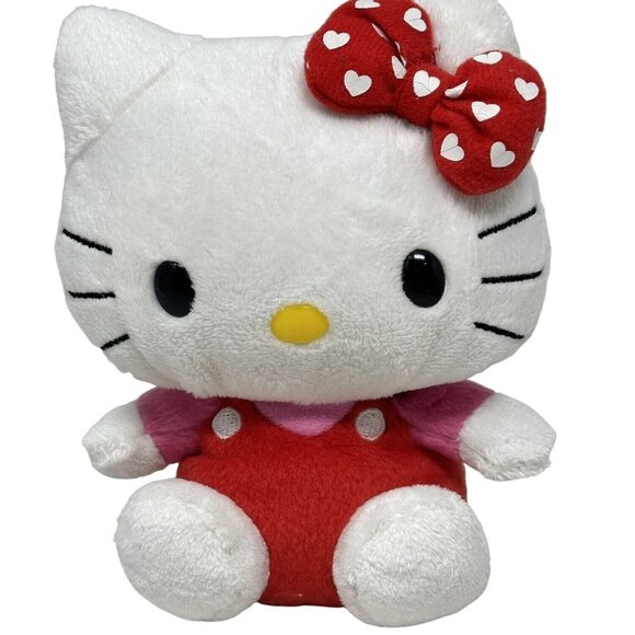 Ty Hello Kitty Beanie Plush Lot Hippie Peace Dress Red Jumper 2009 2010 6 Inch - Picture 9 of 13